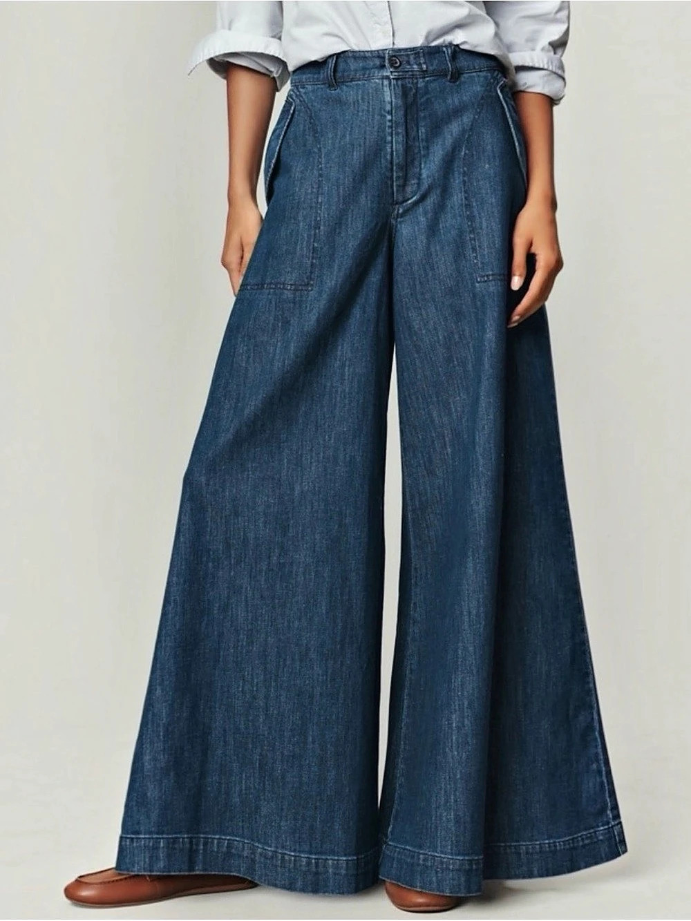 Pilcro by Anthropologie High Waist Wide Leg Jeans Waist 29